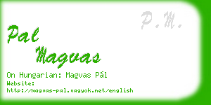 pal magvas business card